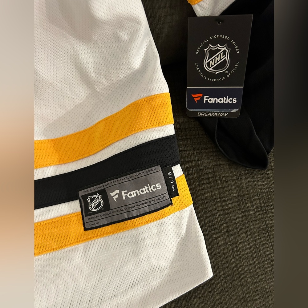 Fanatics Authentic Boston Bruins Breakaway NHL Hockey White Jersey Men’s Sz: L - Picture 4 of 6